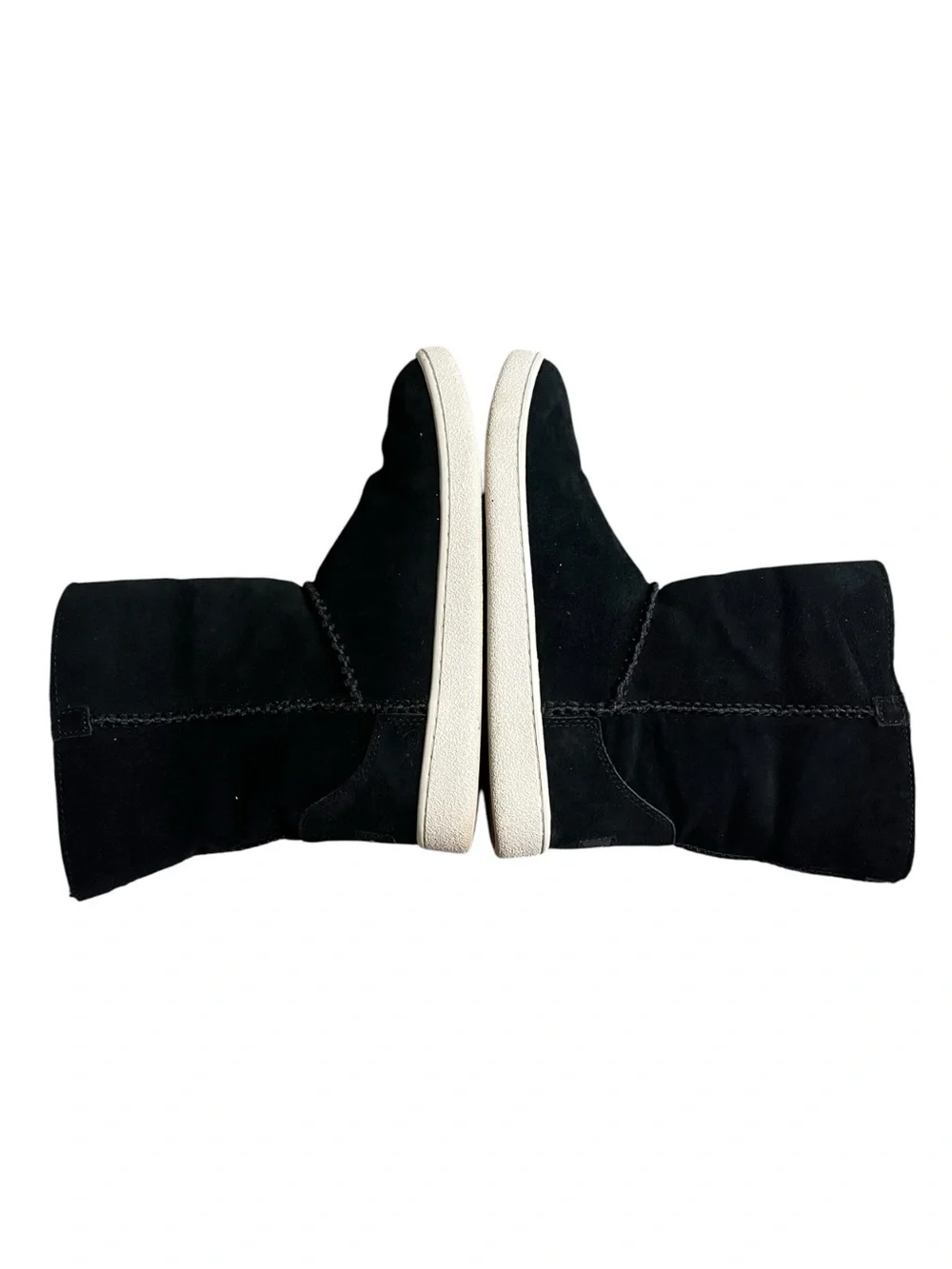 UGG Mika Classic Sneaker Boot Black Shearling Fold Over Womens‎ Size 8 W/ Box